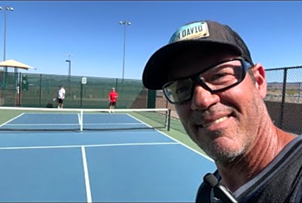 Live pickleball with new guests, Brian and Jim