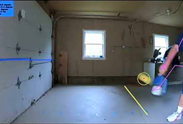 Pickleball Smart Court Garage Dink Practice recorded with narrow at 60fps on 2July2021a