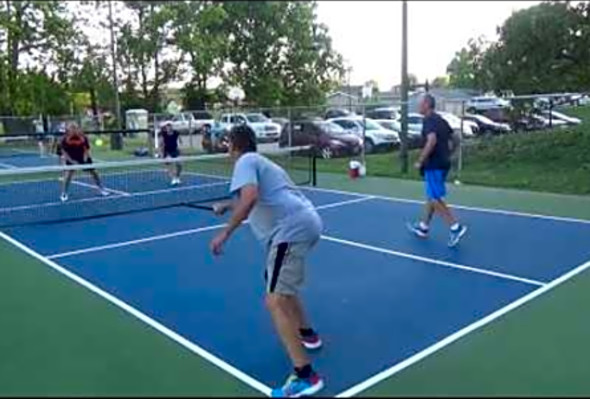Festus Pickleball Rec Play Mark Howard Bobby Thompson vs Scott Maschman Terry Robinson May 2017