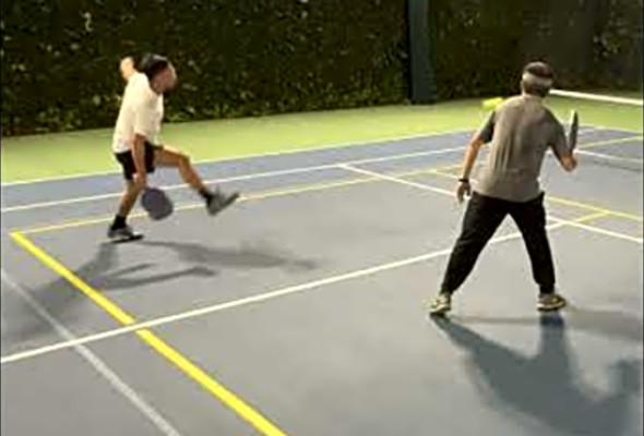 Fancy TWEENER but...can he WIN the point? #pickleball #pickleballhighlights #sports #tweener #fancy