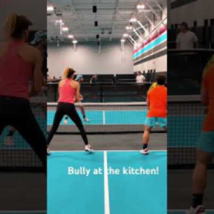 Forehand bullying at the kitchen by pro level Owen Stice#pickleball #pic...
