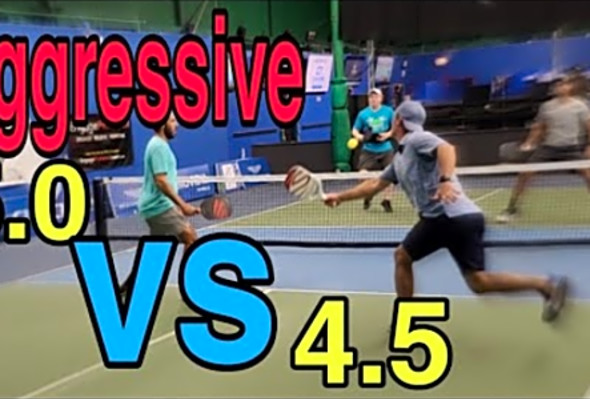 Aggressive 5.0 vs 4.5 Pickleball Men&#039;s Doubles Local Tournament