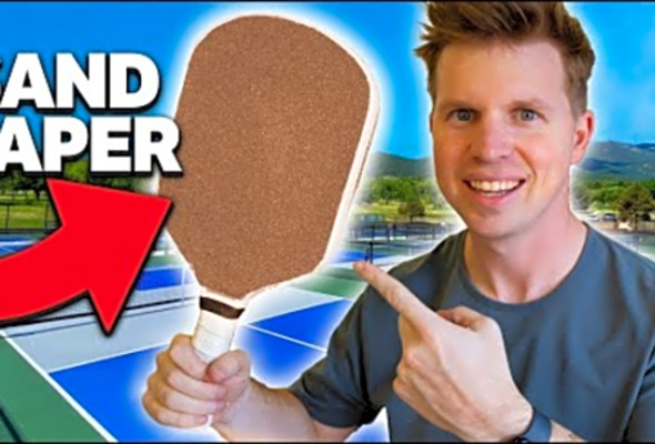 I Put SANDPAPER On My Pickleball Paddle (SO MUCH SPIN)
