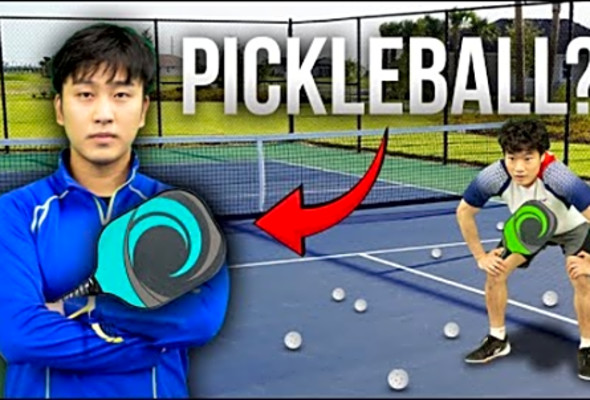 Pro Badminton Player tries Pickleball