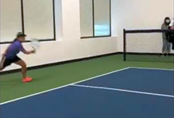A video of me getting up to the NVZ #pickleball
