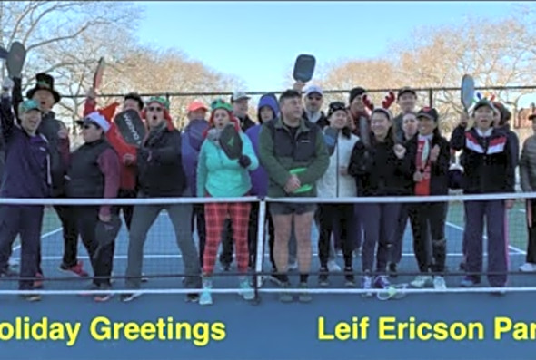 Leif Ericson Park Brooklyn Pickleball NYC Holiday Greeting 2021