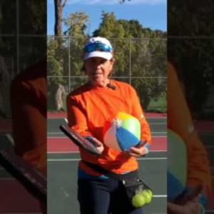 How To See Underspin For Pickleball Practice Using a Small Beach Ball