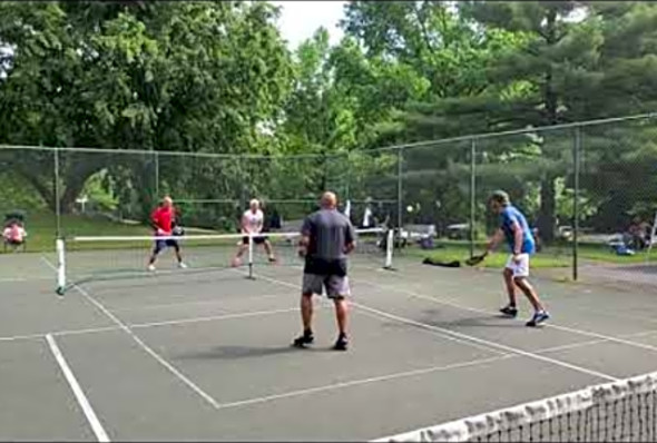 Frank&#039;s pickleball tournament July 17, 2020. Game 3.