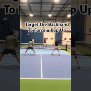 Dink to Target the Backhand to Force a Pop Up #pickleball New Vatic Pro ...