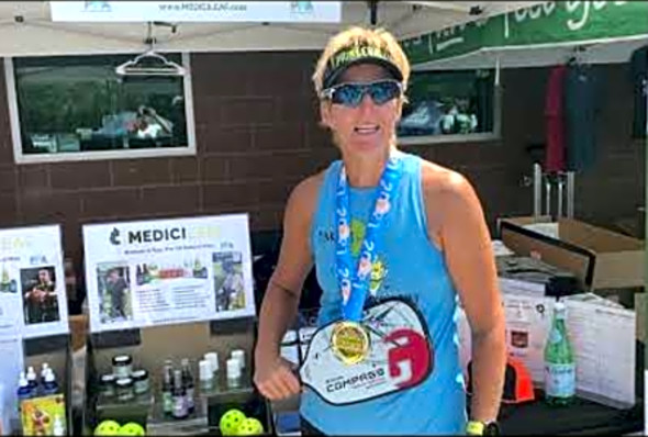 CBD for Pickleball - Leah won GOLD and had no pain while she was playing! - Medicileaf x Pickleball