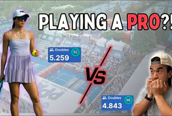 Do we stand a chance against a pro women&#039;s player??? (4.5 Pickleball)