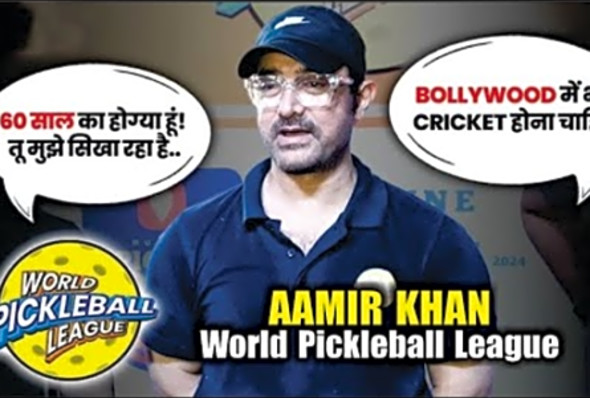 Aamir Khan &amp; Ali Fazal played a friendly pickleball match - World Pickleball League - Aamir Khan