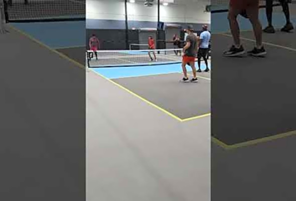 Return with a backhand slice #shortsvideo #shorts #shortsviral #pickleball #unorthodox