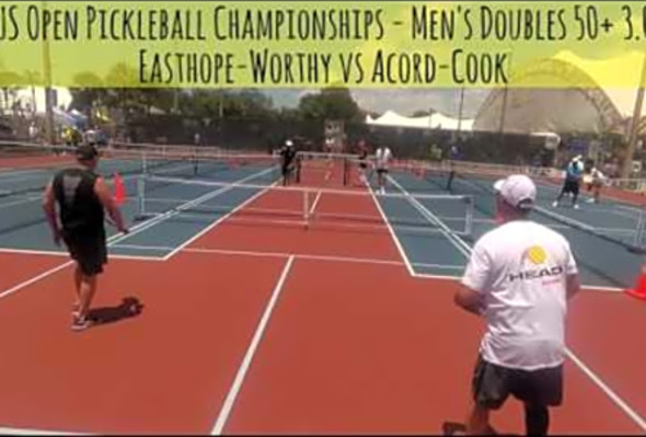 US Open Pickleball Championships Mens Doubles Skill 3.0 50 - Easthope-Worthy vs Acord-Cook