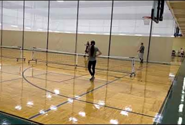 LRC pickleball with Luke/Mark v Becka/ Ken