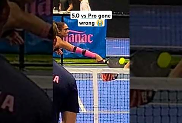 5.0 vs Pro Pickleball Players gone wrong... #pickleball #pickleballaddict #pickleballdoubles