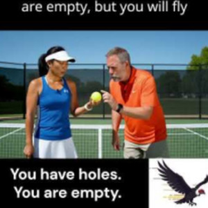 When your pickleball dating app mis-matches your date.