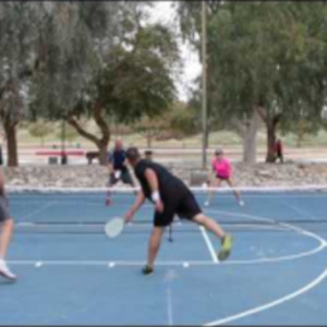 Amazing Shot at 1:55! Pickleball Coach David &amp; Stretch vs Melinda &amp; Ben ...