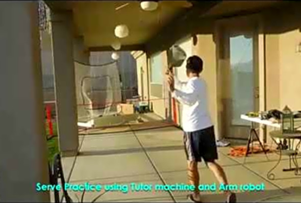 Pickleball practice at backyard: serves in 3 ways
