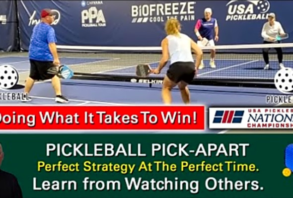 Pickleball! Making The Right Move To Win A Tournament Game! Learn By Watching Others!