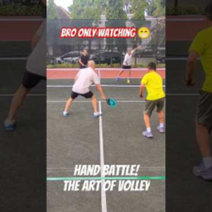 HAND BATTLE! THE ART OF VOLLEY in #pickleball #shorts