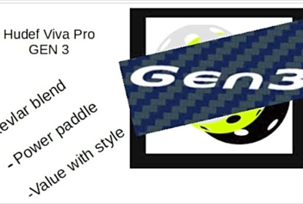 Review of Hudef Viva Pro Gen 3 pickleball paddle - my first paddle review.