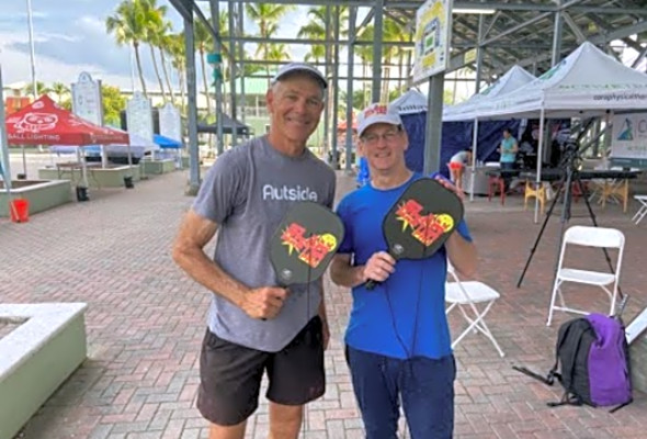 Scott Moore Pickleball Champion Slam Master Pro Drill Paddle w/ Gordon Gebert www.SlamMasterPro.com