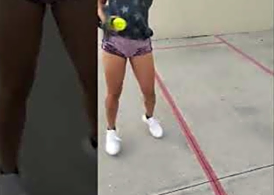 Stella Court tennis shoes being tested out by pro pickleball player...