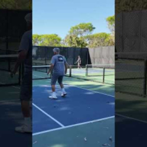 Epic Pickleball Rally! Drop Shot Fail &amp; Baseline Save!