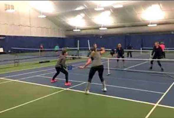 Debbie Drum Pickleball &quot;Famous I&#039;m Gonna Kill You Shot&quot; LOL