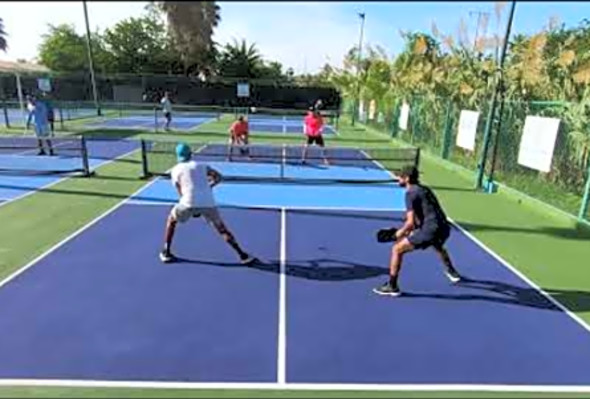Los Cabos Open 2022 Pickleball Warmup - Joe Baumann / Paul Bland vs Axel Estrada / Miguel Hernandez