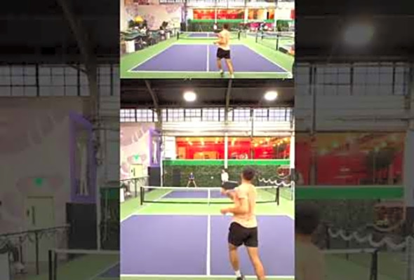Stop driving short and low freebie third shots! #pickleball #pickleballtips #shorts