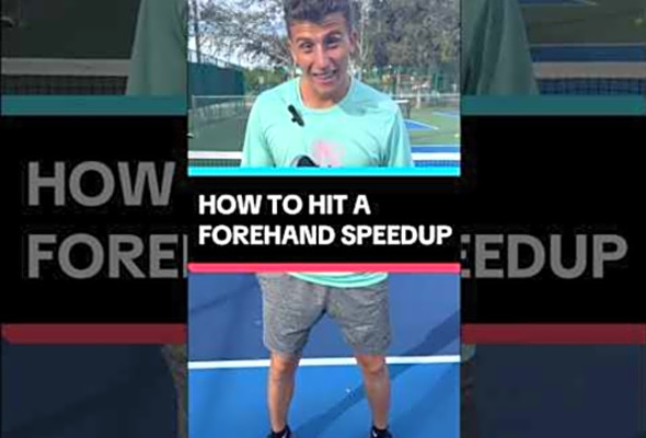 How to hit a forehand speedup! #pickleball #pickleballtips #shorts