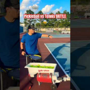 Pickleball vs Tennis BATTLE #tennis #pickleball #shorts #funny #battle