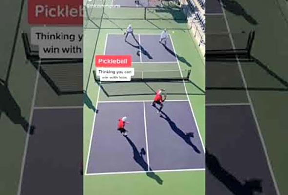 If you want to win - lobs arent it. #pickleball #pickleballhighlights #pickleballers #sport