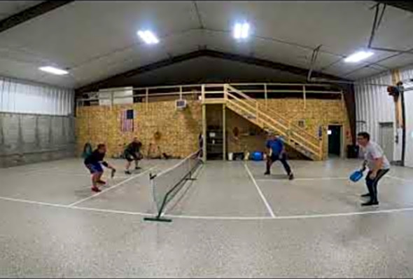 Ashland Pickleball - DL with overhead shot the softly makes it to NVZ