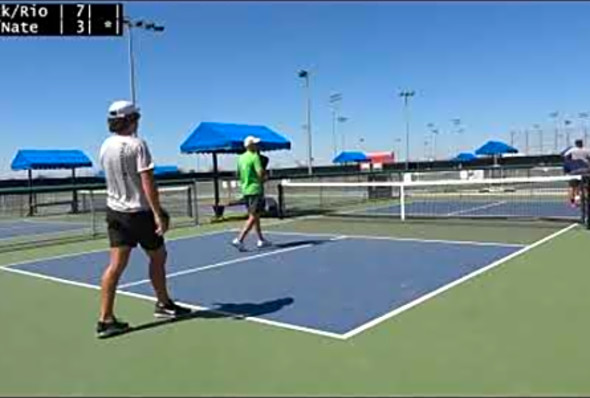 Gold Patrick/Rio vs Jason/Nate (Cabana Cash Game Pickleball 2022/10/01)