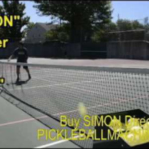 Simon2 pickleball throwing machine. Perfect dinks using &quot;ramp&quot; and wirel...