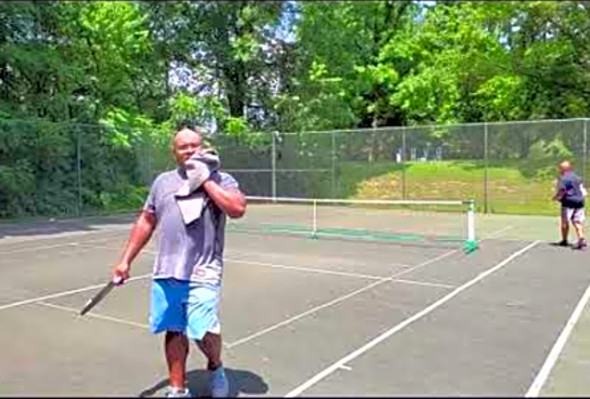 Frank&#039;s pickleball tournament July 17, 2020. For bronze medal.