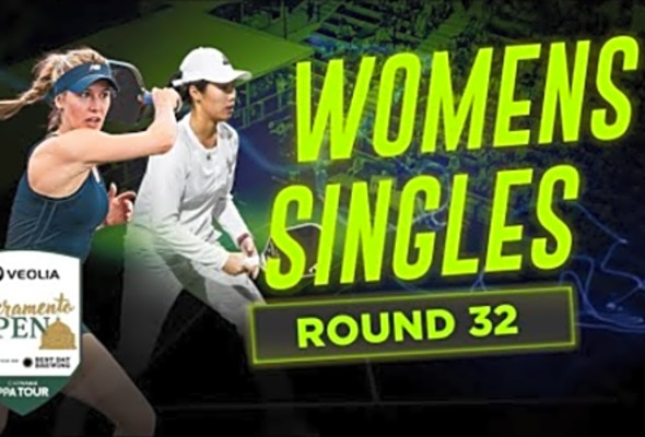 Chao Yi Wang v Genie Bouchard at the Veolia Sacramento Open Presented by Best Day Brewing