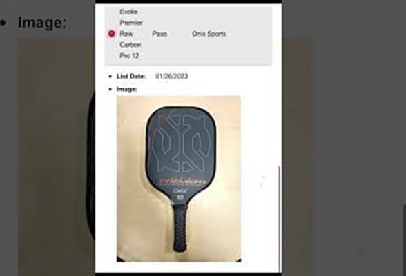 New Pickleball Paddle Alert - The Onix Evoke Premier RAW CARBON Series