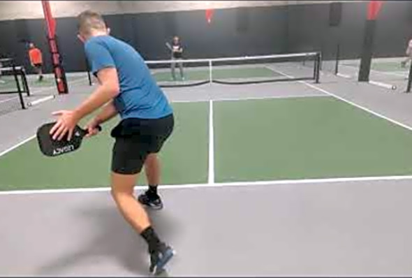 Professional Pickleball Works on a Variety of Backhand Drops