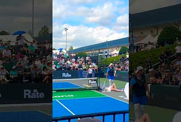 Scary Moment in a Pickleball Match #ppa2025 #courtside #realmoments #SportsDrama