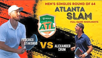 Federico Staksrud vs Alexander Crum at Veolia Atlanta Pickleball Championships Match Highlights