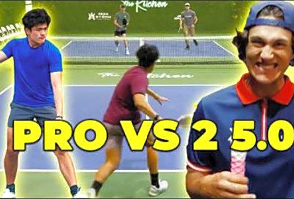 Can 1 Pro Beat TWO 5.0 Pickleball Players?!