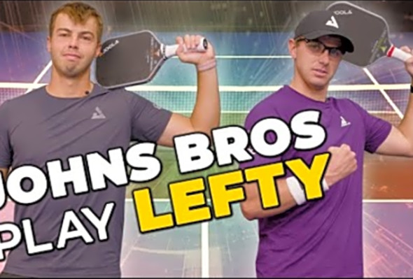 Johns Brothers Play LEFTY! Pickleball Pros Vs 5.0s