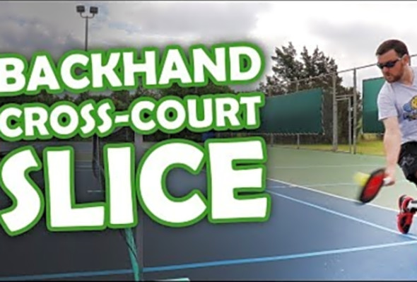 How to do the cross-court backhand slice dink (super fun shot!)