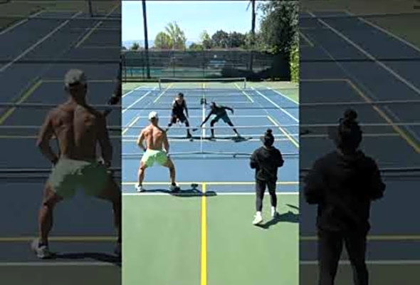 Defense to OFFENSE with one FANCY finish! #pickleball #highlights #sports #fancy #shorts #offense
