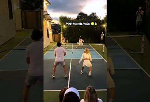 beautiful sunset, great friend and an amazing match! #pickleball #shorts #mentalfusion