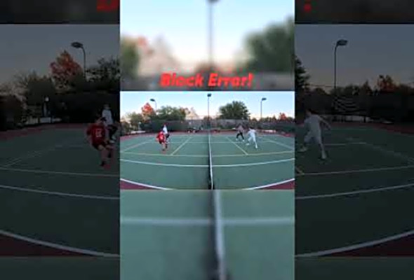Block Error! #pickleball #pickleballhighlights #highlights #shorts #thepickleballrunner